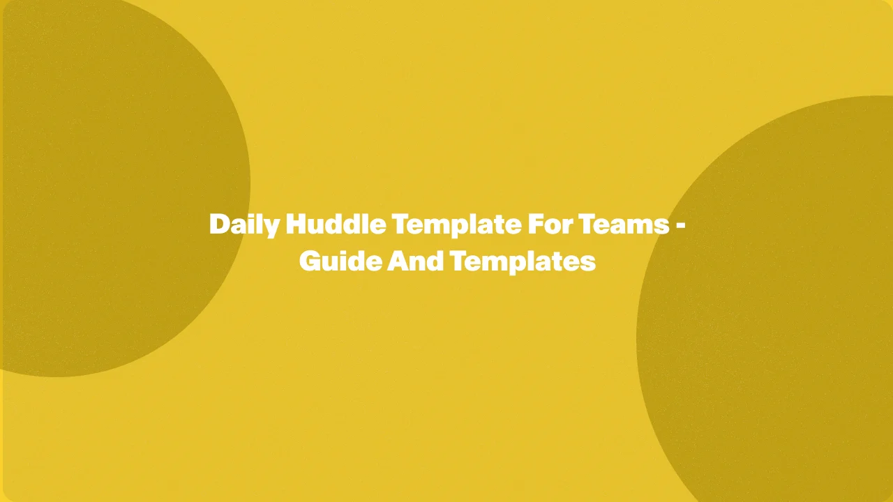 Image 11 for Daily Huddle Template Free